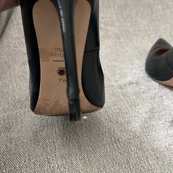 Stuart Weitzman black leather heels - Picture 8 of 8